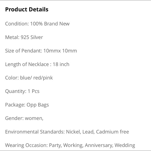 Brand New In Packaging Heart Sliver Necklace! - Picture 4 of 4